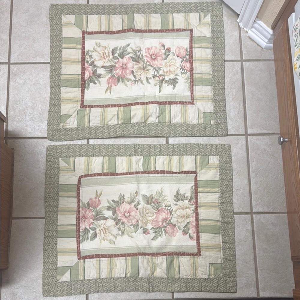 Shams Pillow Cases Floral Quilted Standard